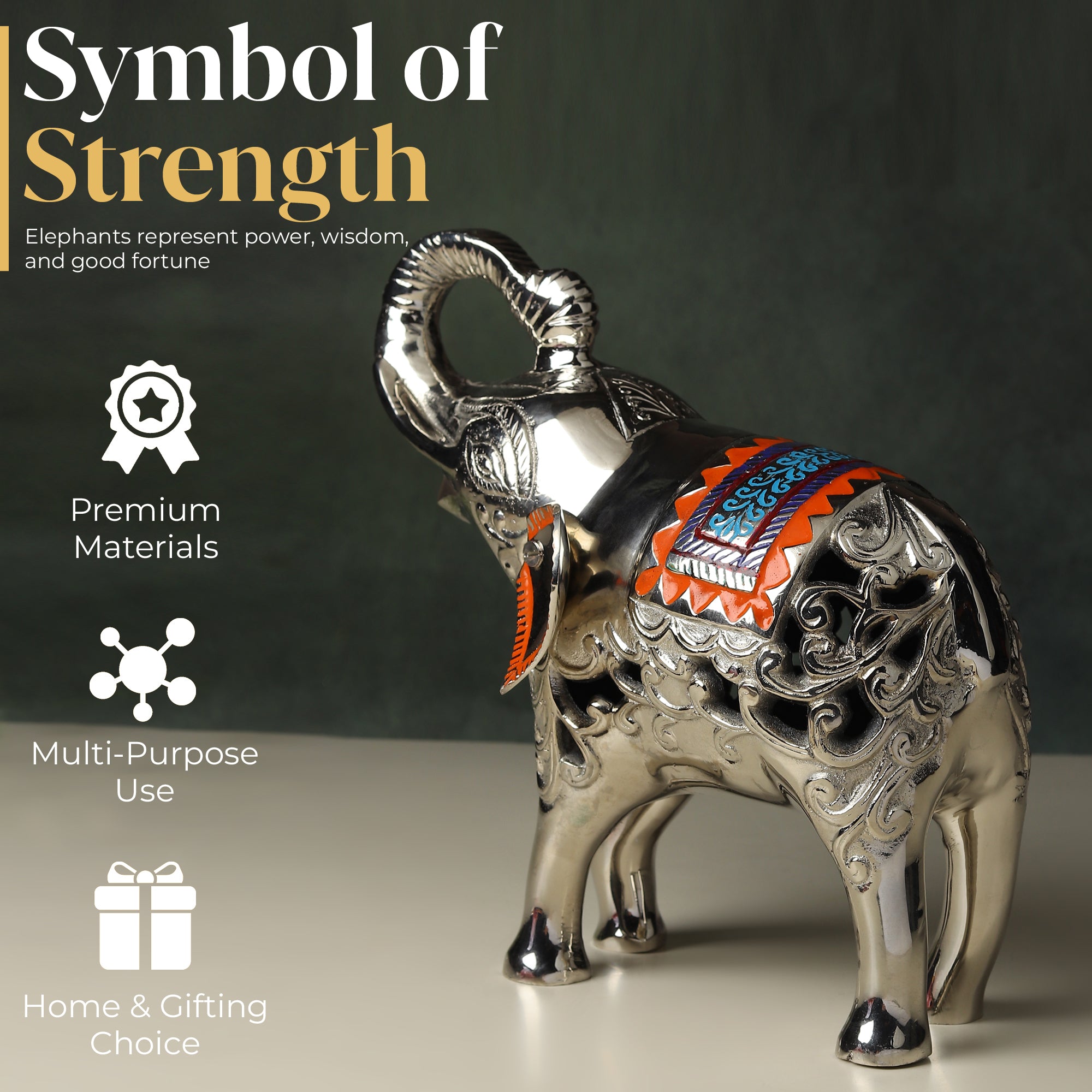 Divyaneel GajVilas™ — Silver Elephant Artefact of Prosperity