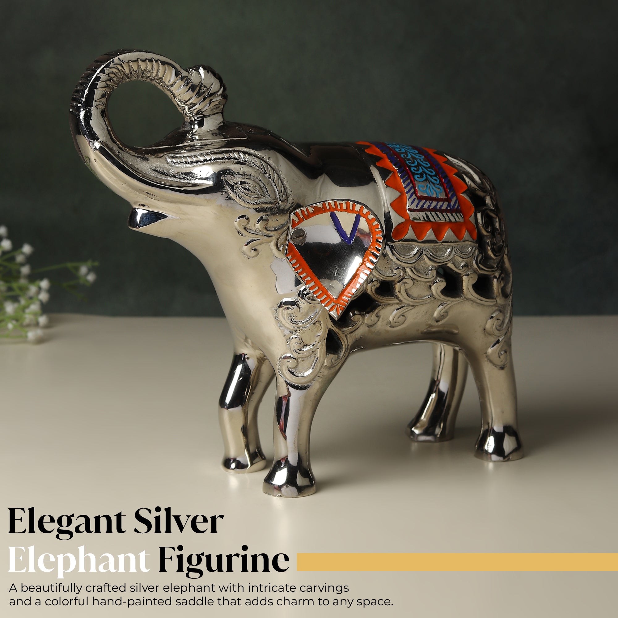 Divyaneel GajVilas™ — Silver Elephant Artefact of Prosperity