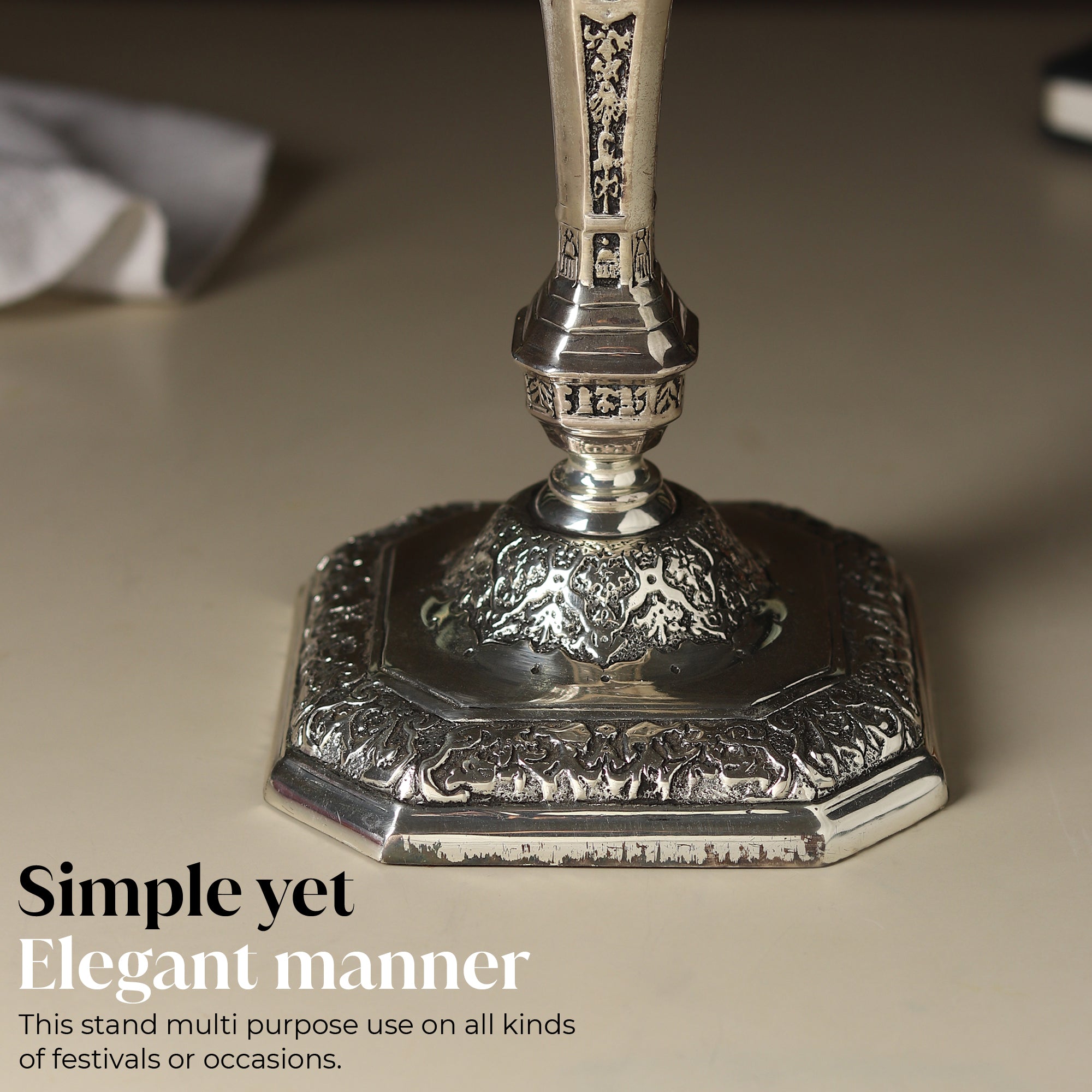 Divyaneel SeraphStambh™ — Embossed Candlestick of Light