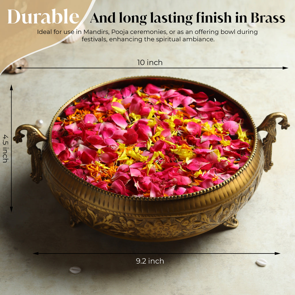 Divyaneel PushpaKumbh™ — Brass Offering Bowl of Grace