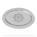 SwastiVritta™ — Oval Ritual Plate (Silver Finish)