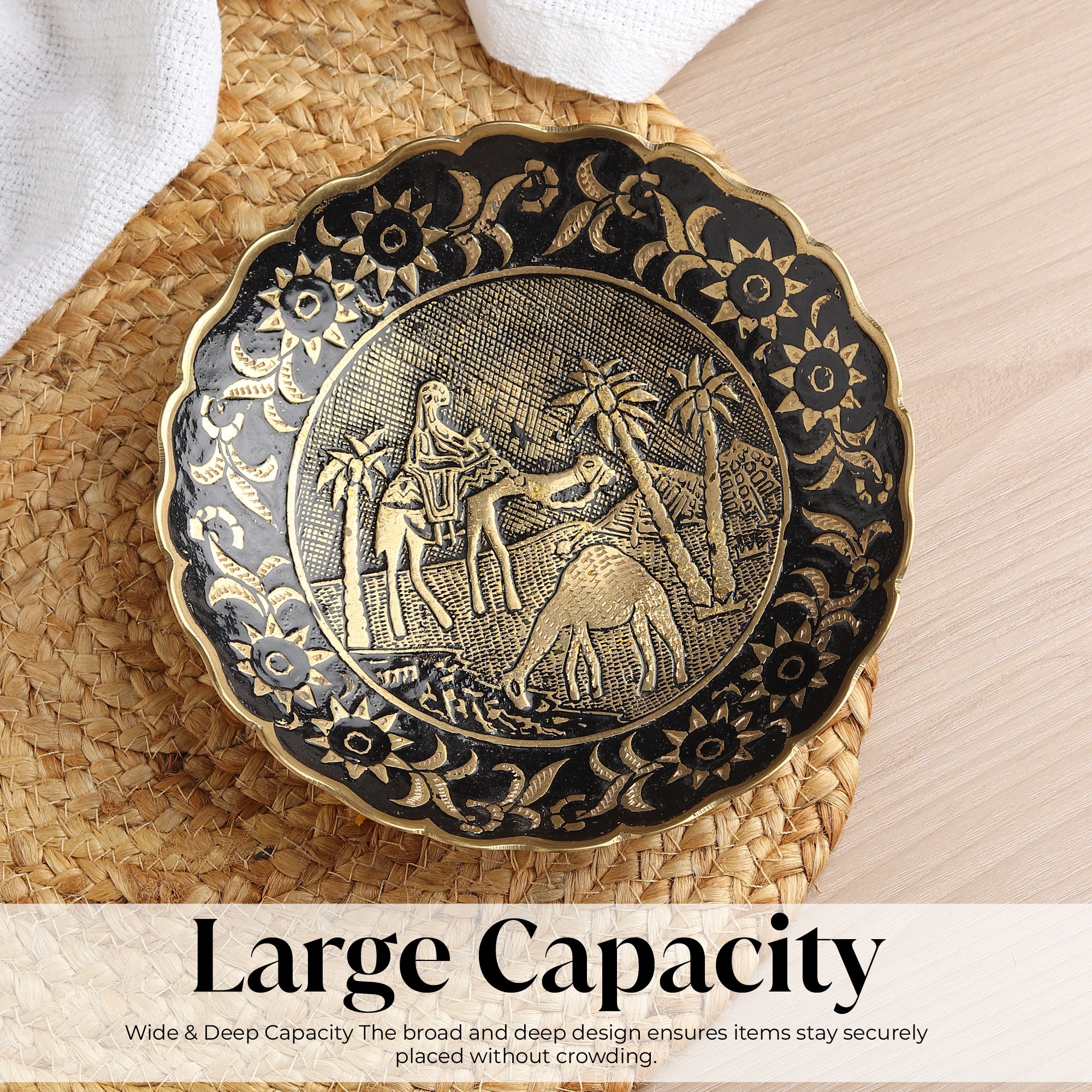 Royal Camel Brass Urli – Heritage Festive Platter