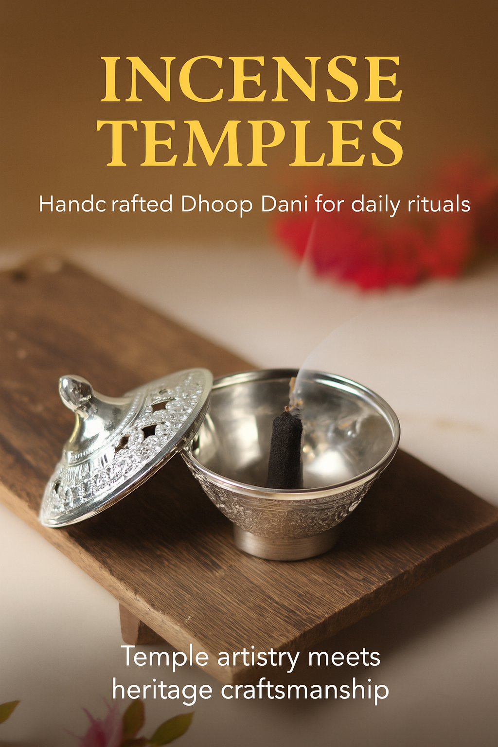 Dhoop Daani — Silver (Sacred Brass Incense Holder)