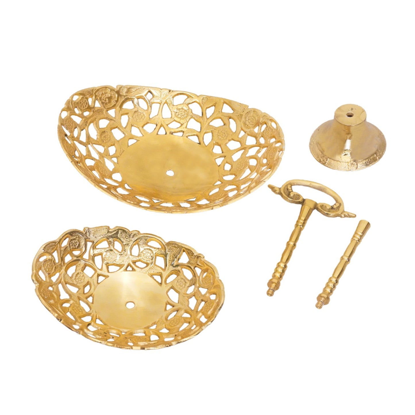 Elegant Handcrafted Brass Cake Stand | 2-Tier & 3-Tier | Gold Plated, Silver Plated & Dual Tone