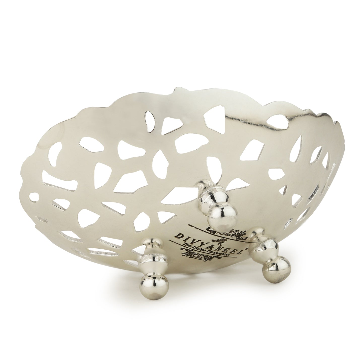 Handcrafted Brass Oval Dish — Silver/Gold • Festive Serve & Décor