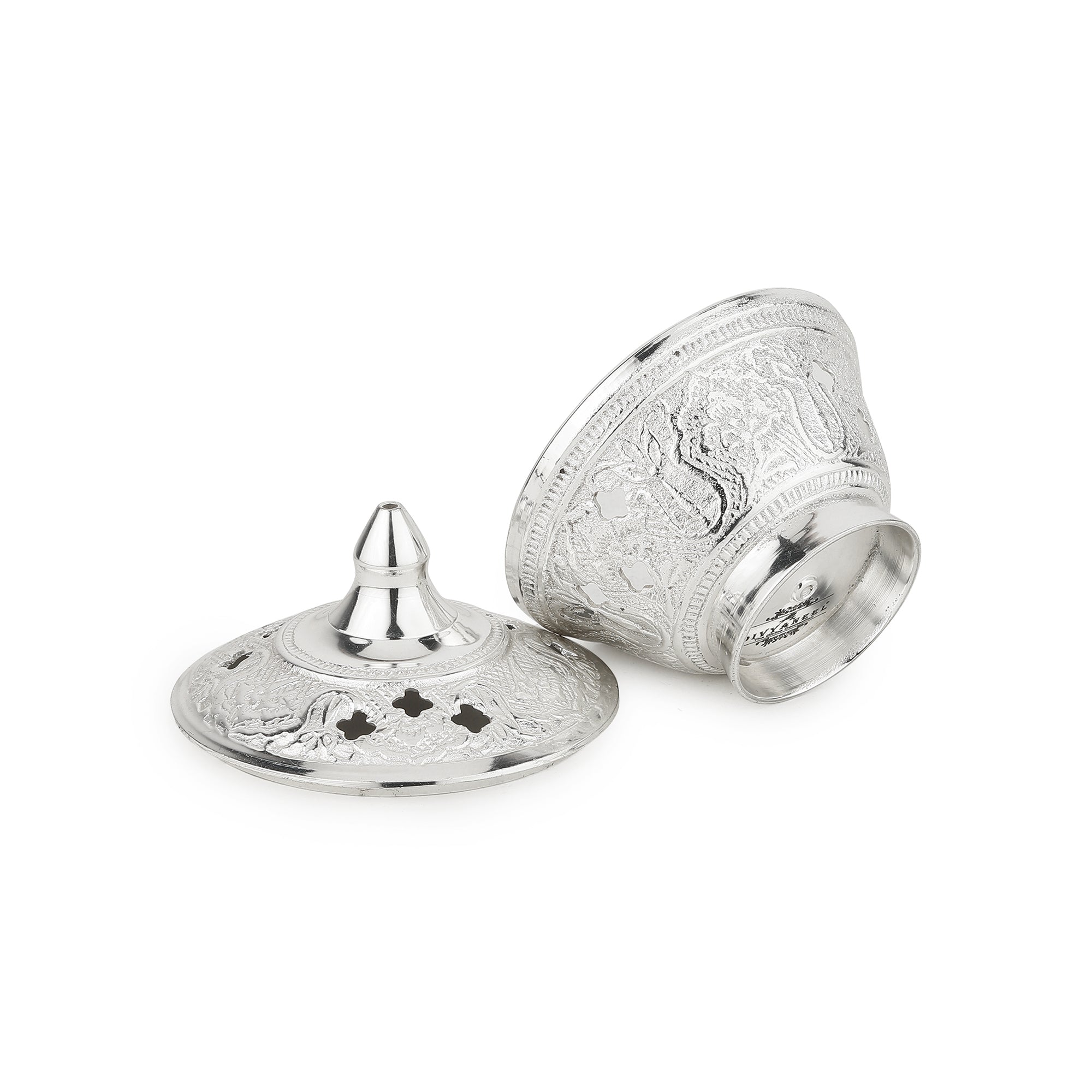 Dhoop Daani — Silver (Sacred Brass Incense Holder)