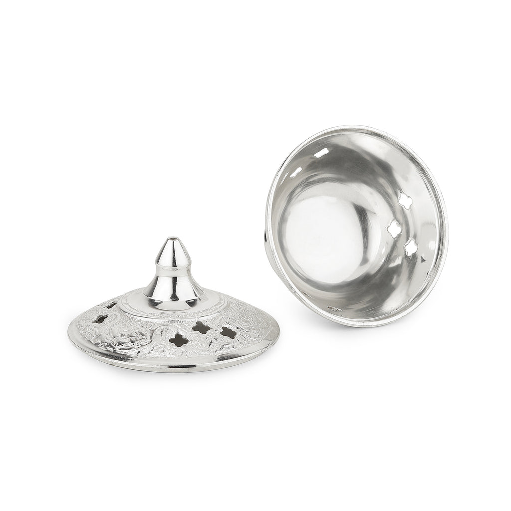 Dhoop Daani — Silver (Sacred Brass Incense Holder)