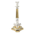 The Regal Corinthian Candle Stand | Silver-Plated Brass Heritage Décor by Divyaneel
