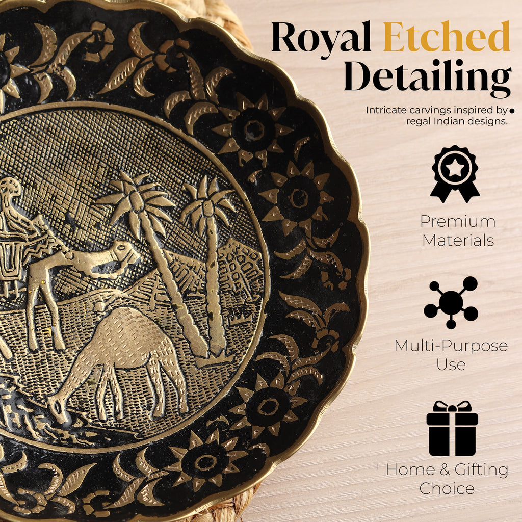 Royal Camel Brass Urli – Heritage Festive Platter
